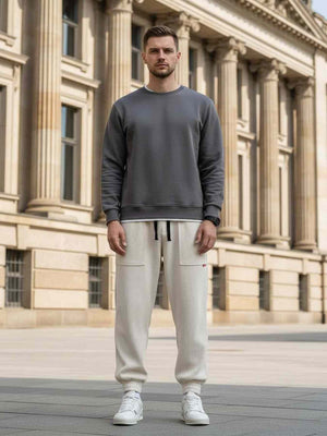 Men's elastic anti-wrinkle casual pants in tapered fit