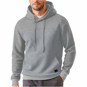 Men's plus-size fleece-lined hooded sweatshirt jacket in various colors
