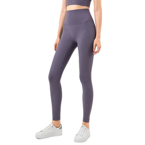 Women's high-waisted black performance yoga leggings