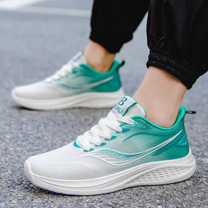 Breathable lightweight running shoes with soft soles in various colors