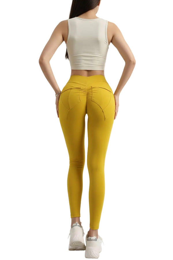 WOMEN'S HIGH-WAIST HIP-LIFT MESH POCKET LEGGINGS