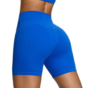 High waist seamless fitness yoga shorts for women in various colors