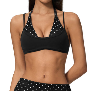 Strapless halter sports bra for women in various colors and patterns