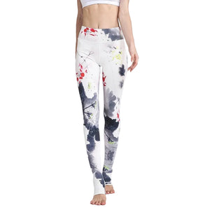 Women's printed dry fit yoga leggings in multiple colors