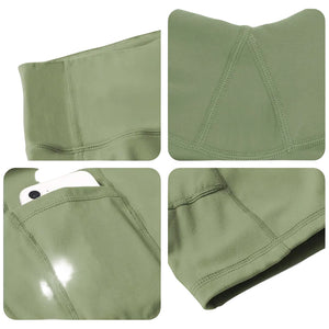 Women's high waist pocket yoga shorts in multiple colors