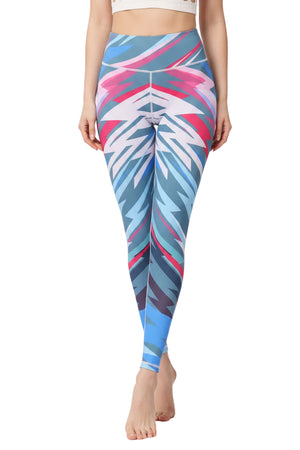 Women's reflective printed sports leggings with pockets in multiple styles