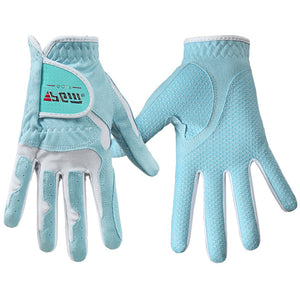 Ladies breathable microfiber golf gloves with anti-skid palm grip