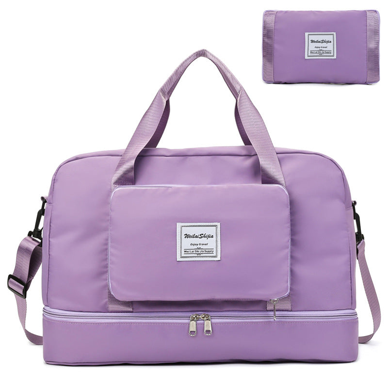 FOLDABLE TRAVEL DUFFEL BAG WITH SHOE STORAGE