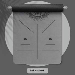 Widened TPE yoga mat with integrated guide lines in various colors and thickness options
