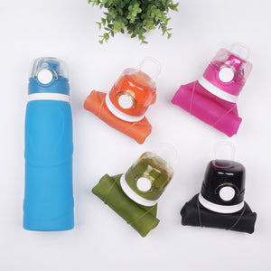 SILICONE FOLDING TRAVEL WATER BOTTLE