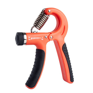 Adjustable counting gripper finger exerciser with black and red options