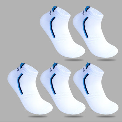 Men's low cut pure cotton boat socks in various colors