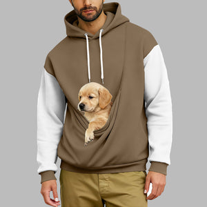 Men's retro color-block long-sleeve hoodie in various colors