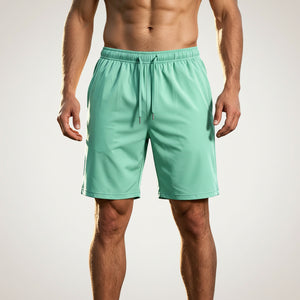 Men's quick dry athletic shorts with zipper pockets in various colors