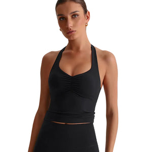 Black brushed quick-drying outdoor running vest