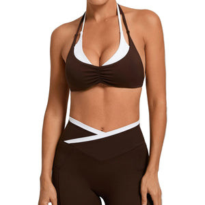 Color contrast sports vest fitness sports bra in various colors