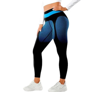 Womens high waist yoga leggings in various colors and patterns