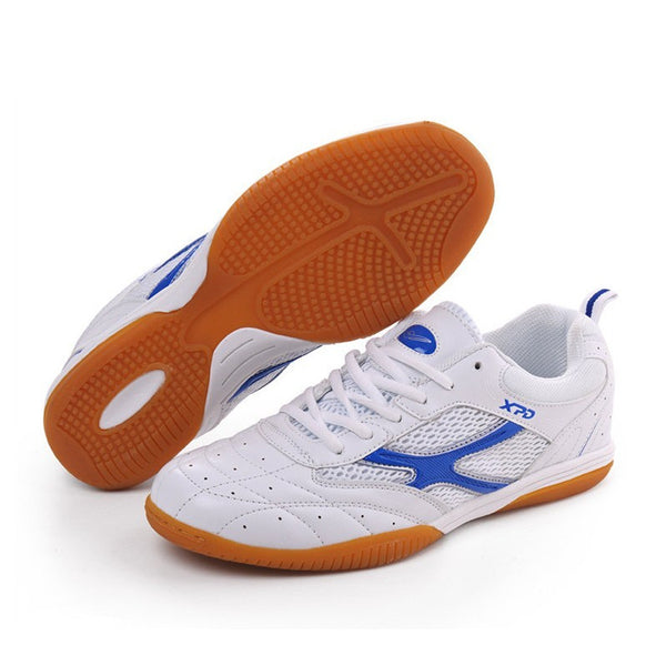 Table tennis training sports shoes in white blue and white red colors