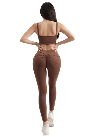 Women's high-waist hip-lift leggings with mesh panels in multiple colors