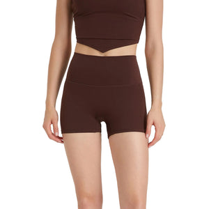 Women's breathable high waist sports hot pants in multiple colors
