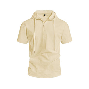 Men's linen slim fit short-sleeve shirt in various colors