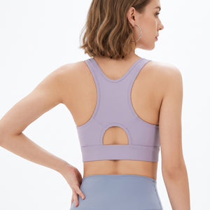HIGH-IMPACT FRONT-ZIP SPORTS BRA WITH INTEGRATED CUP