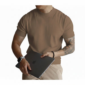 Solid-color summer ice-silk T-shirt pullover in various colors for plus-size wearers