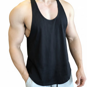 Men's fitness vest available in metallic grey, midnight grey, ultimate grey, black, and white colors