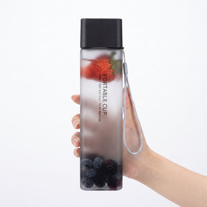 CREATIVE SQUARE TRANSPARENT SPORTS WATER BOTTLE 550ML