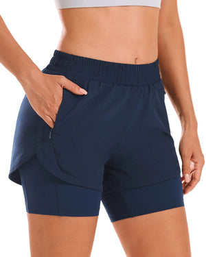 Women breathable loose non-see-through yoga shorts in various colors