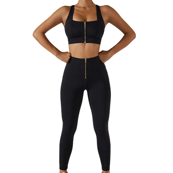 SEAMLESS WOMEN'S SPORTS YOGA SET TWO PIECES