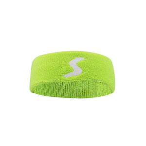 Cotton fitness headband available in red, black, blue, and yellow colors