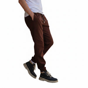 Men's high elasticity anti-wrinkle casual pants in tapered fit