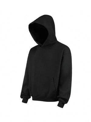 Autumn winter solid color hoodie in black and gray for men and women