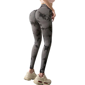 Tie dye seamless women's yoga leggings in multiple colors