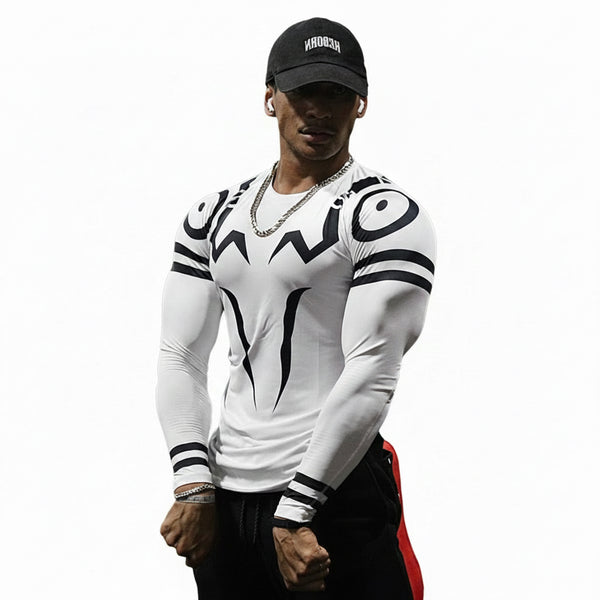 MEN'S LONG-SLEEVE SWEAT-WICKING SPORTS TIGHT T-SHIRT