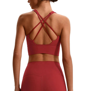 Seamless sports bra in multiple colors for yoga and fitness
