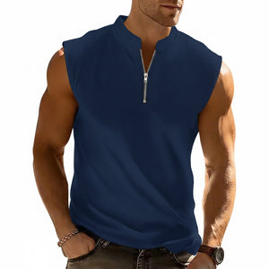 Sweat-wicking sleeveless workout t-shirt in various colors and sizes