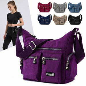 WOMEN WATERPROOF NYLON CROSSBODY SHOULDER BAG