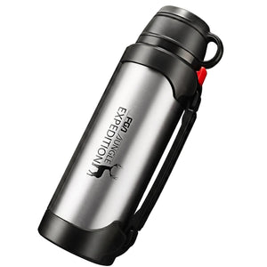 LARGE INSULATED STAINLESS STEEL WATER BOTTLE WITH HANDLE