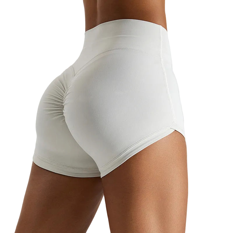 Peach hip raise high waist yoga shorts for women in multiple colors