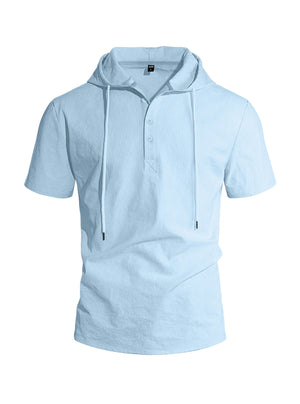 Men's linen slim fit short-sleeve shirt in various colors