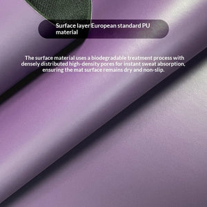 Professional non-slip PU natural rubber yoga mat with pose guide lines in various colors
