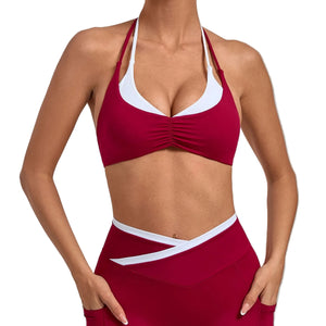 Color contrast sports vest fitness sports bra in various colors