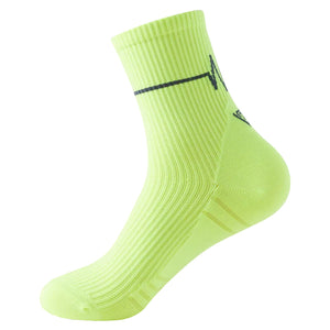 Mid-calf sweat-wicking running socks in multiple colors