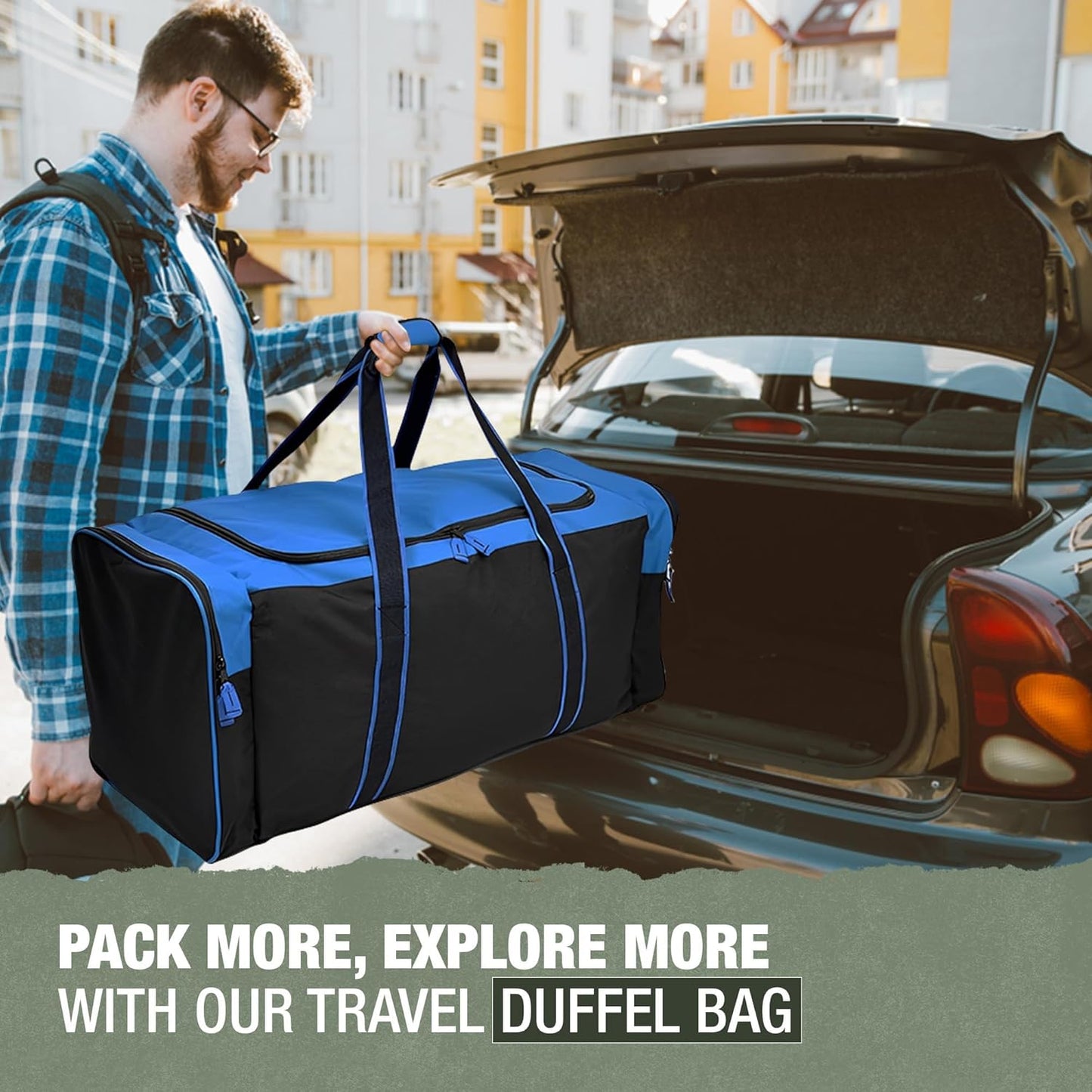 Durable Heavy-Duty Multi-Pocket Sports Gym Duffel Bag for Travel