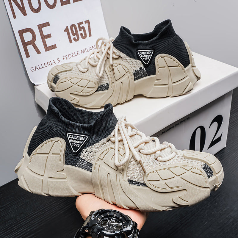 MEN'S BREATHABLE MESH FLY KNIT CASUAL SNEAKERS