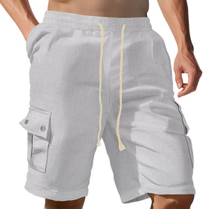 Men's plaid straight-leg basketball shorts in various colors