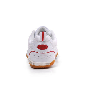 Table tennis training sports shoes in white blue and white red colors