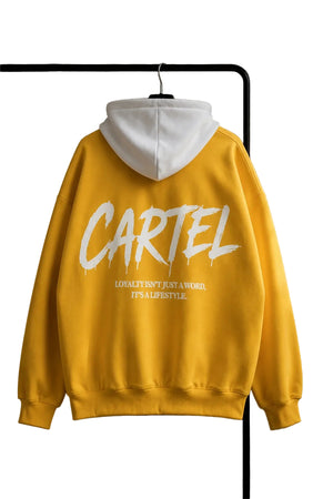 Super hooded sweatshirt available in black, white, yellow, and wine red colors
